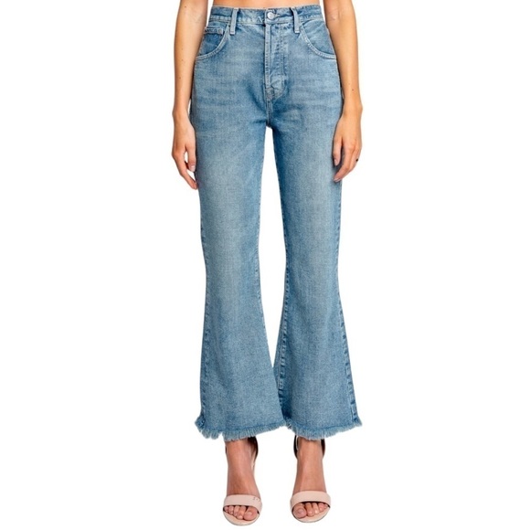 7 For All Mankind Denim - 7 For All Mankind Easy Boot High Rise Flare Leg Jeans